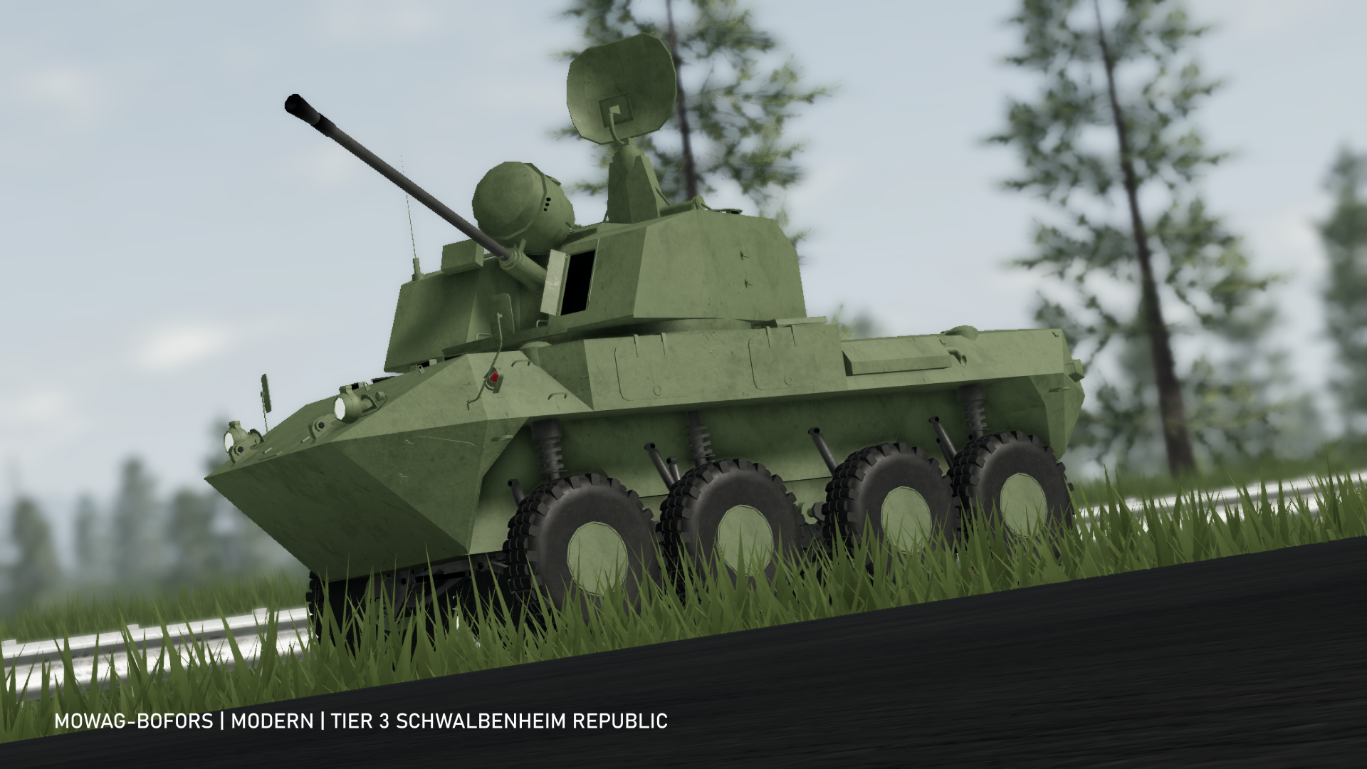 The MOWAG-Bofors SPAA prototype