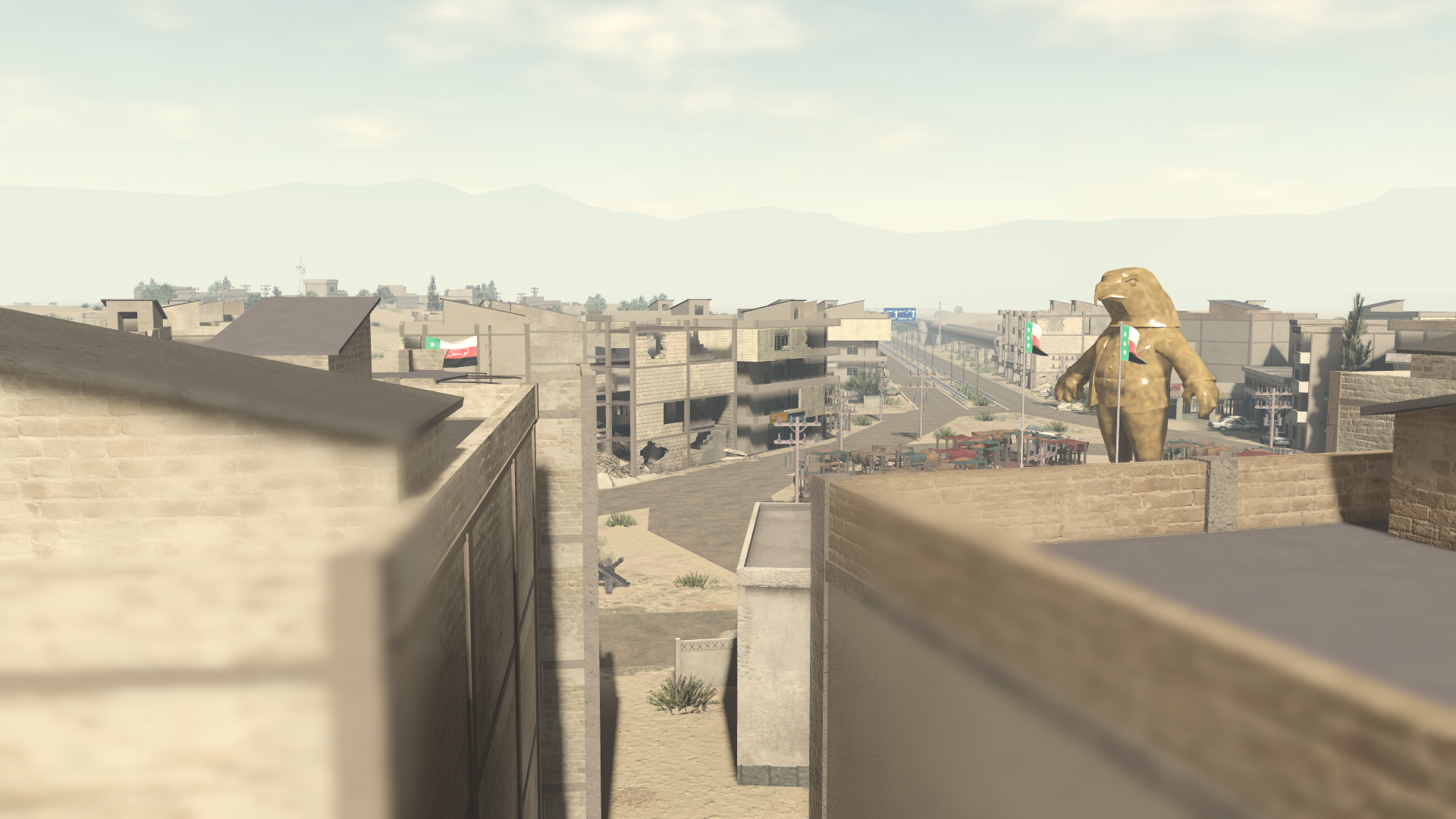 The reworked Dustbowl II plateau with the Eagle FoB